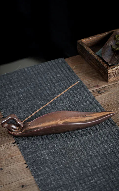 Sculpted Ceramic Incense Holder